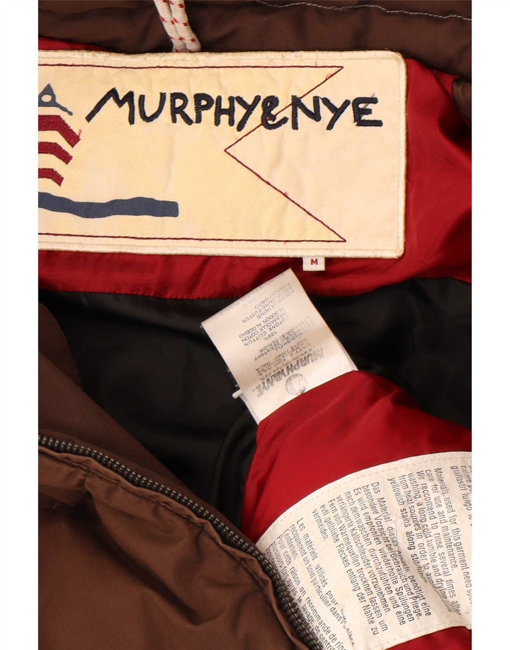 Murphy & Nye γυναικείο μπουφάν με κουκούλα UK 14 μεσαίο καφέ βαμβακερό
