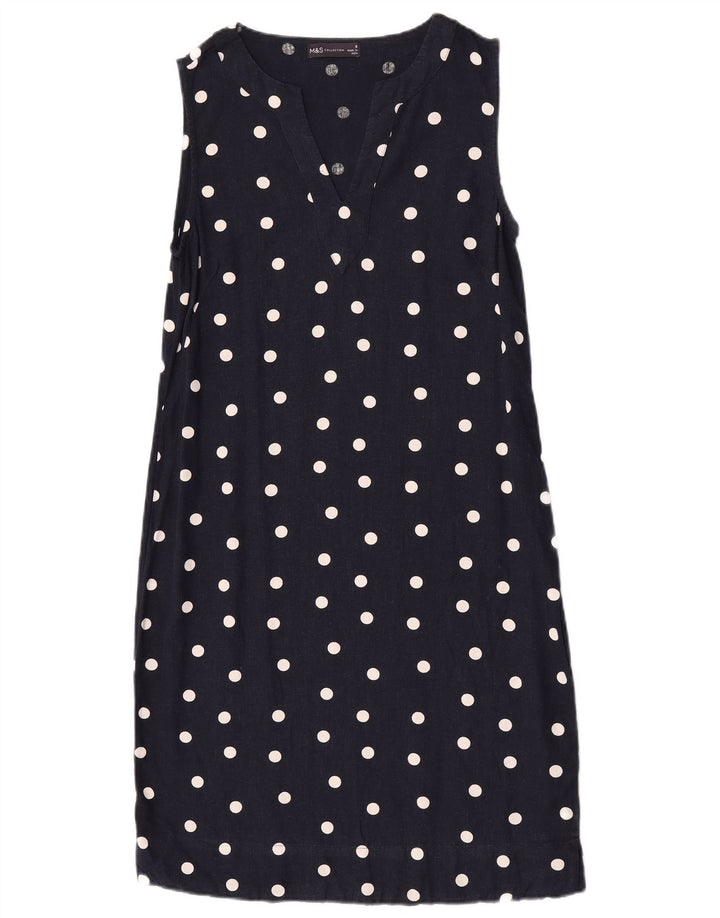 Marks & Spencer Γυναικείο φόρεμα Shift UK 8 Small Navy Blue Pot