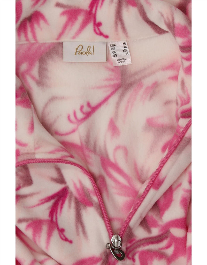 PAOLA γυναικείο 3/4 μανίκι φλις άλμα UK 20 2XL Pink Floral