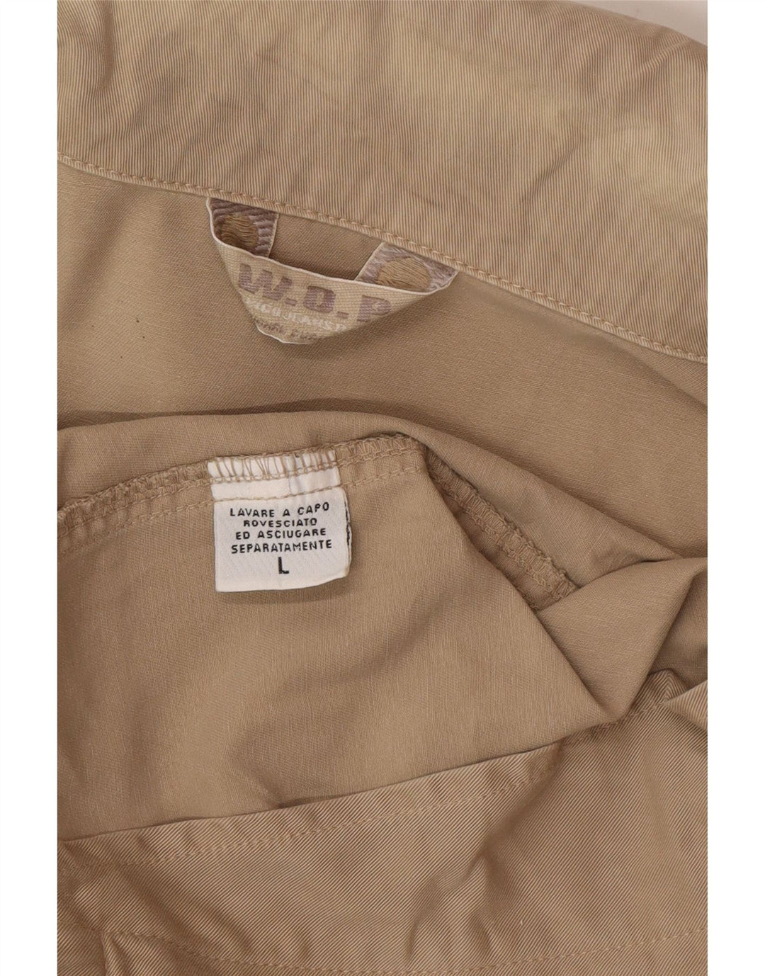 Vintage Ανδρικό Bomber Jacket UK 40 Large Beige Βαμβακερό