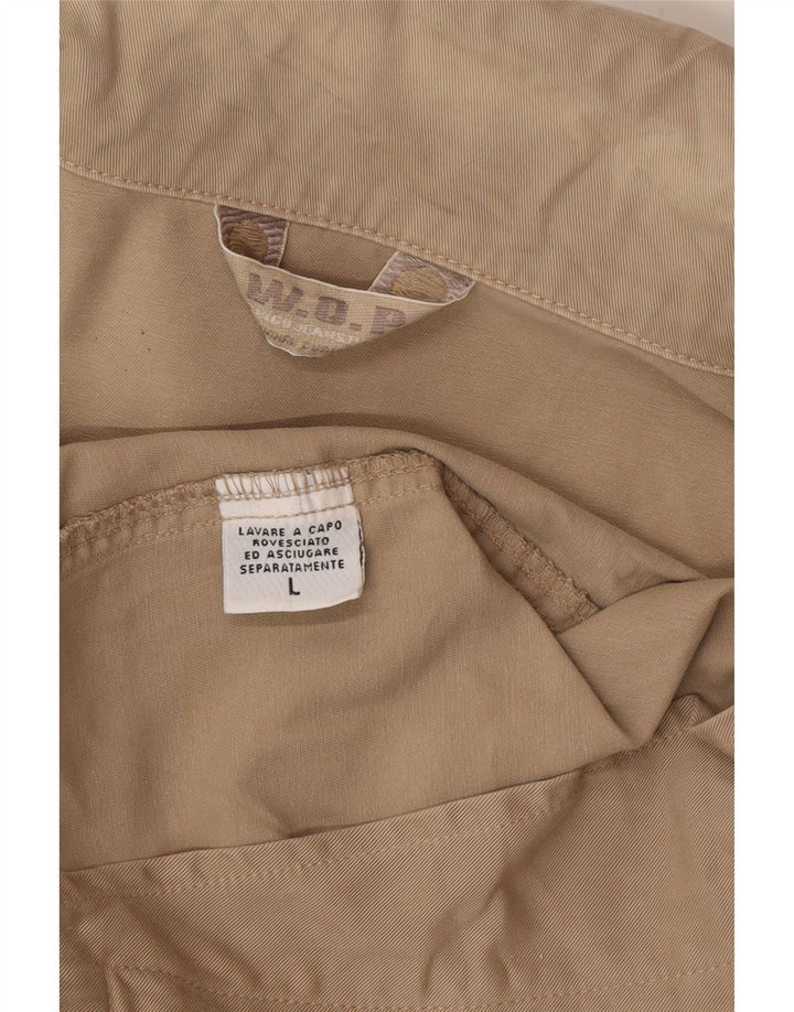 Vintage Ανδρικό Bomber Jacket UK 40 Large Beige Βαμβακερό