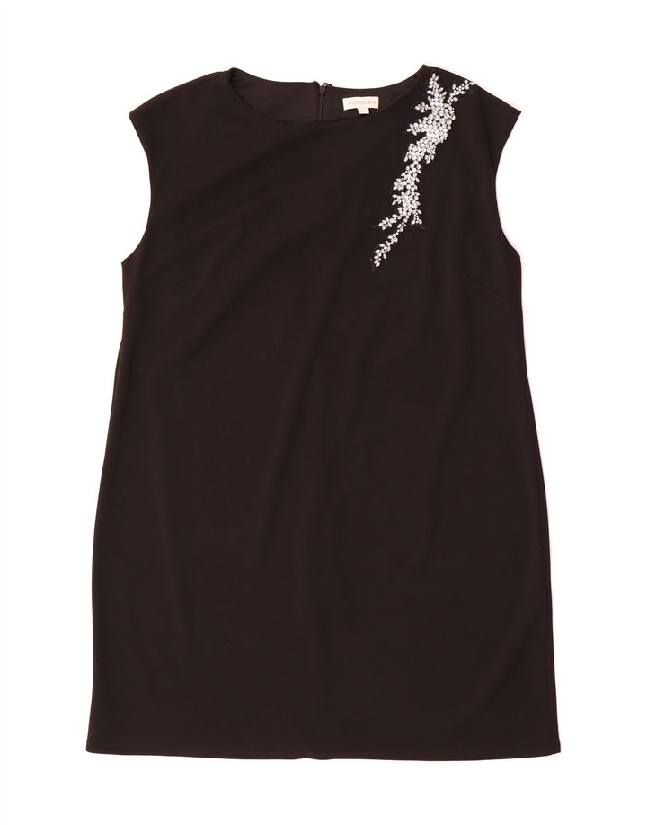 MONSOON Womens Sleeveless Sheath Dress UK 18 XL Black Polyester Vintage Monsoon and Second-Hand Monsoon from Messina Hembry 