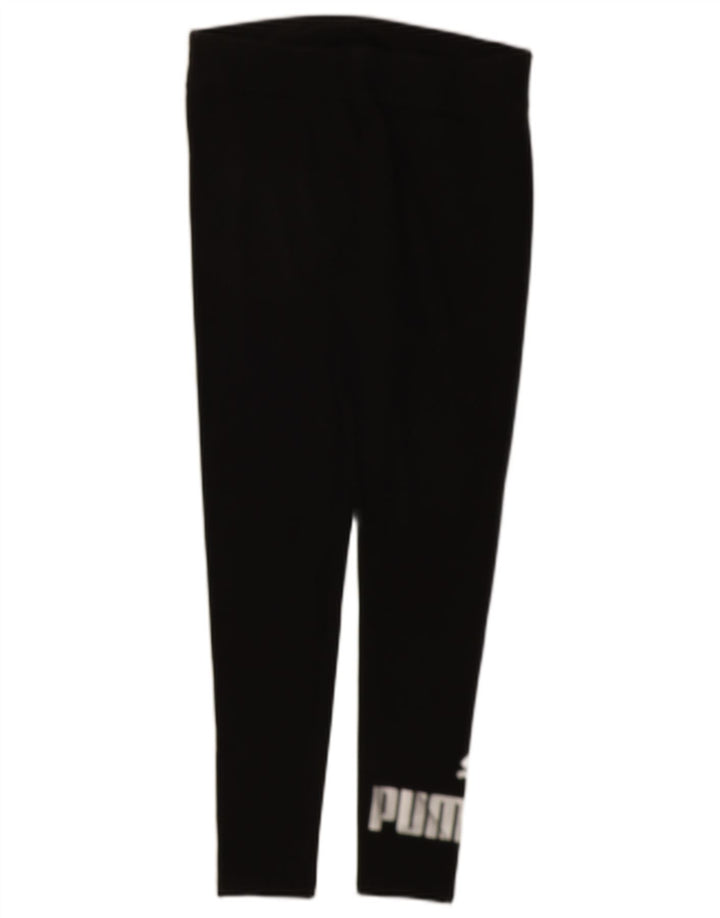 PUMA Womens Graphic Leggings UK 12 Medium  Black