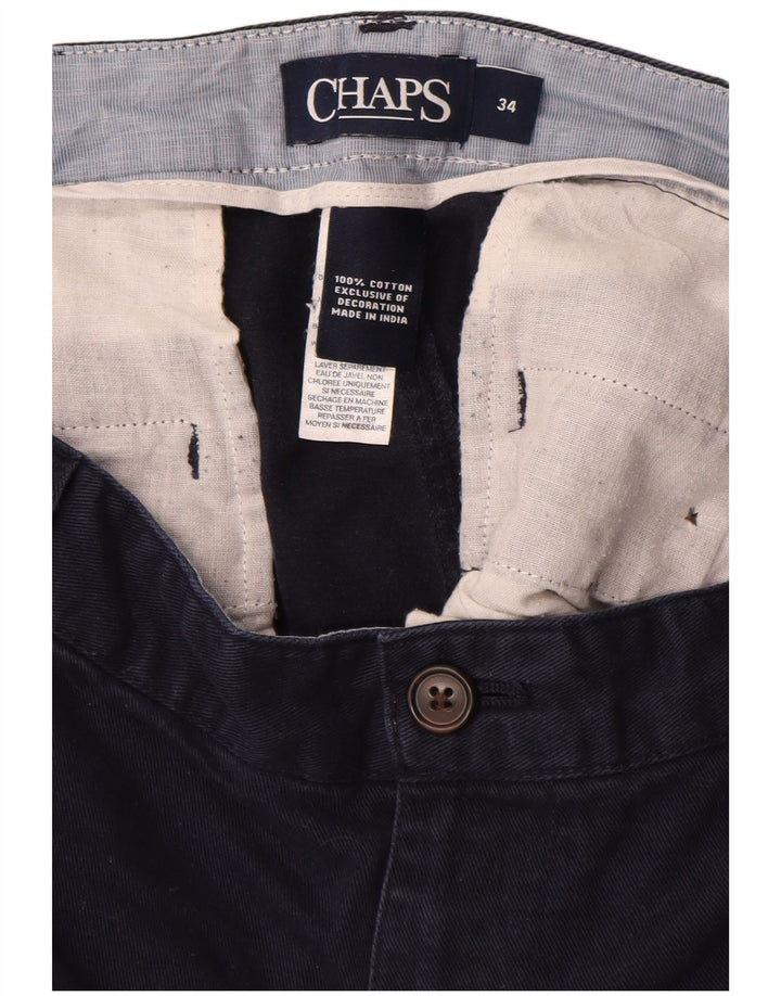 CHAPS Ανδρικό σορτς Chino W34 Μεγάλο μπλε βαμβακερό