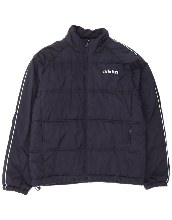 Adidas Ανδρικό μπουφάν με επένδυση UK 42 XL Navy Blue Polyester