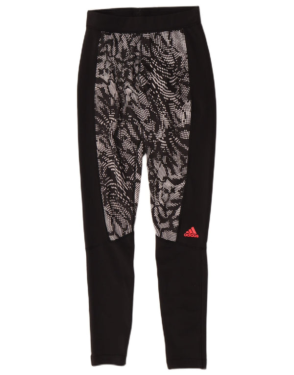 Adidas Γυναικεία κολάν Climalite UK 4/6 XS Μαύρο Animal Print Polyester