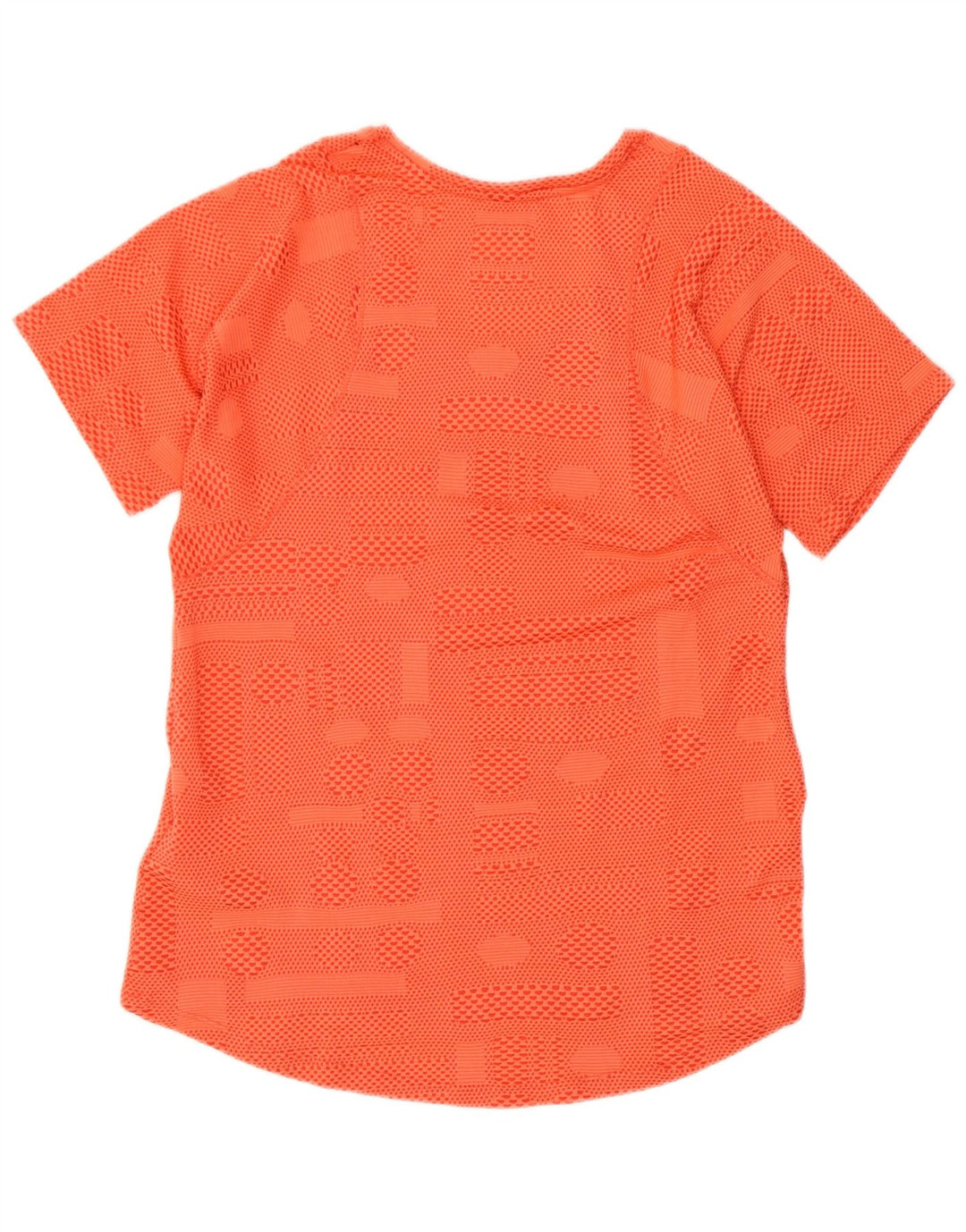Γυναικείο T-shirt Nike Dri Fit Top 12 μεσαίου πορτοκαλί γεωμετρικού πολυεστέρα