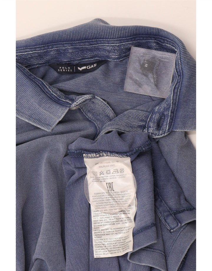 Ανδρικό πουκάμισο Polo Gas, μεσαίο μπλε βαμβακερό