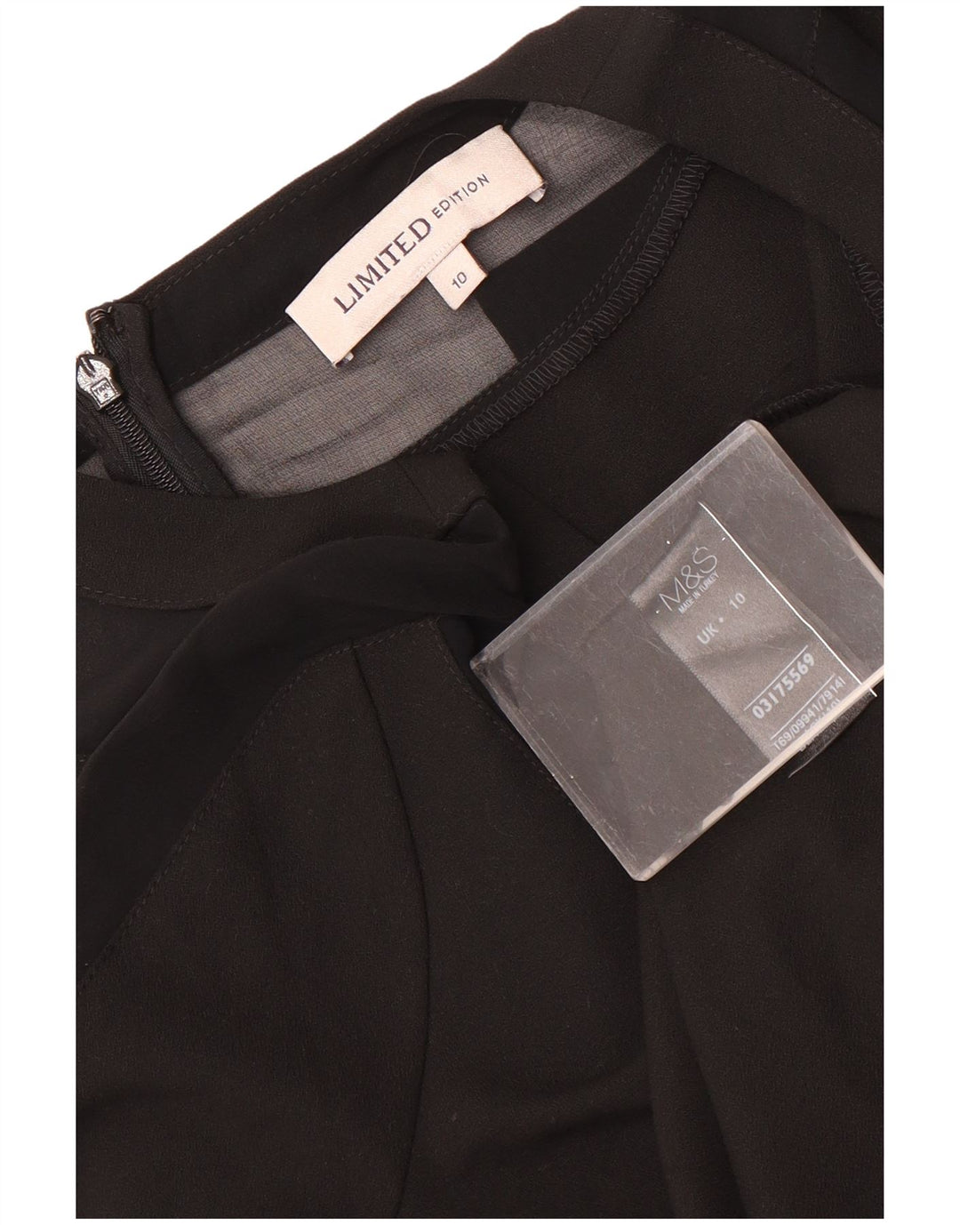 Marks & Spencer Γυναικείο φόρεμα 3/4 Sleeve Shift UK 10 Small Black Polyester