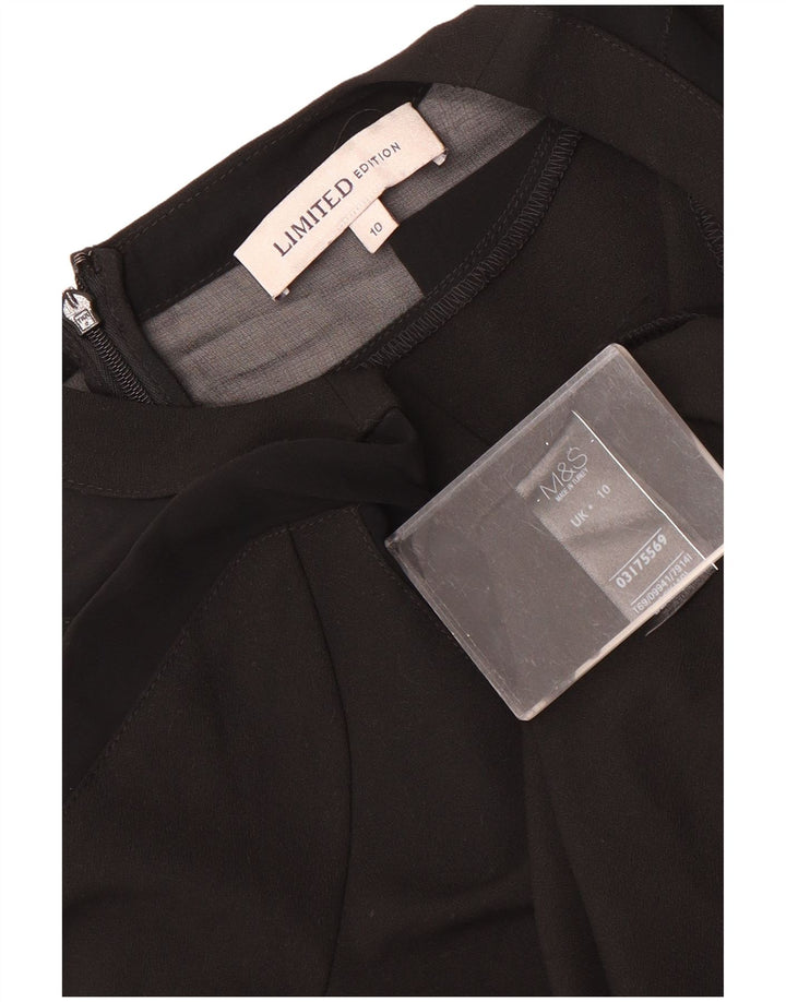 Marks & Spencer Γυναικείο φόρεμα 3/4 Sleeve Shift UK 10 Small Black Polyester