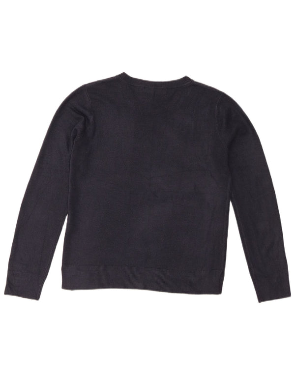 Marks & Spencer Γυναικείο πουλόβερ με λαιμόκοψη UK 10 Small Navy Blue