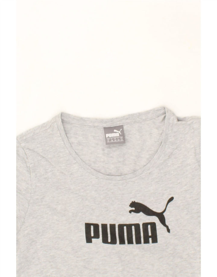PUMA Womens Graphic T-Shirt Top UK 12 Medium  Grey Cotton Vintage Puma and Second-Hand Puma from Messina Hembry 