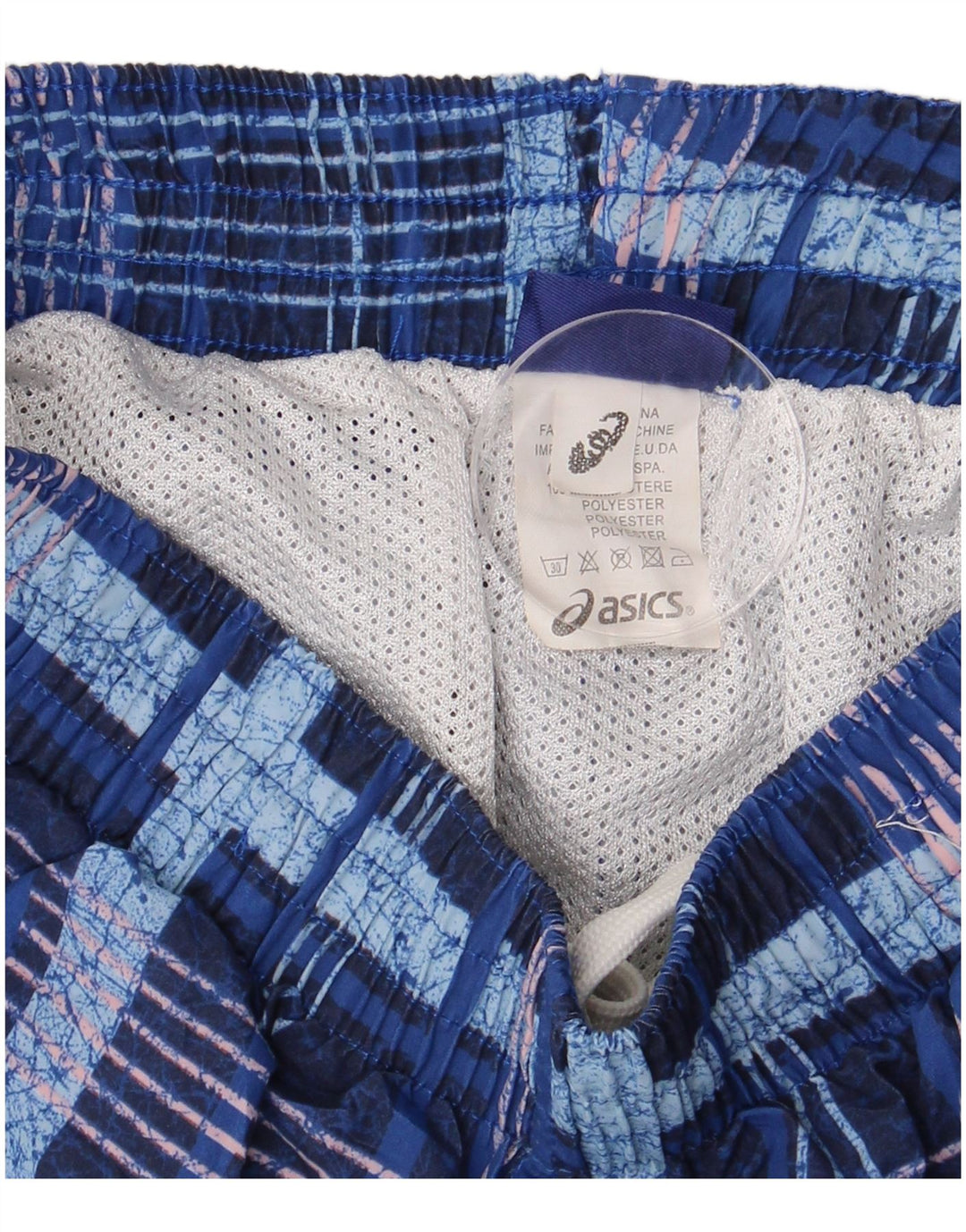 Ανδρικό σορτς κολύμβησης ASICS Small Blue Check Polyester