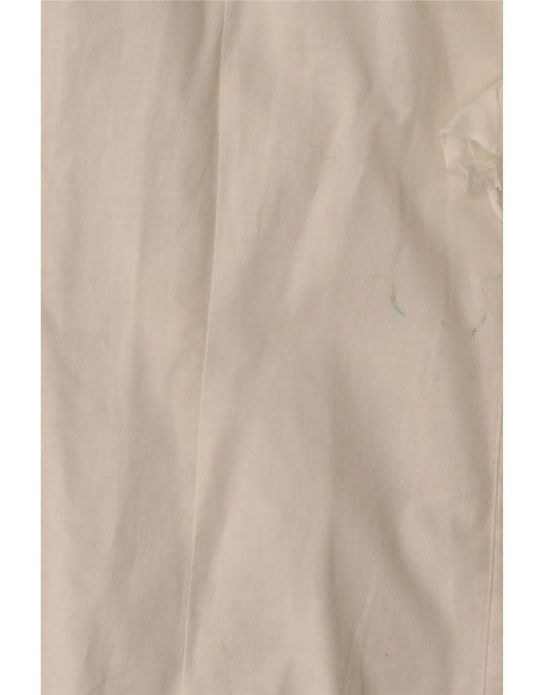 BENETTON Γυναικείο βολάν μπλουζάκι μπροστινό UK 14 μεγάλο σε λευκό