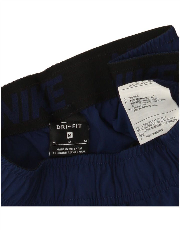 Ανδρικό γραφικό αθλητικό σορτς NIKE Dri Fit με μεσαίο μπλε ναυτικό πολυεστέρα