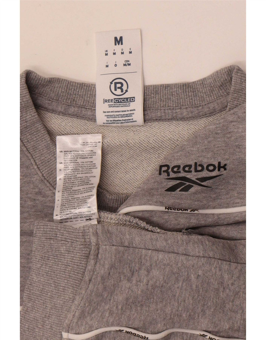 Ανδρική φούτερ Reebok Jumper Μεσαίο γκρι βαμβακερό
