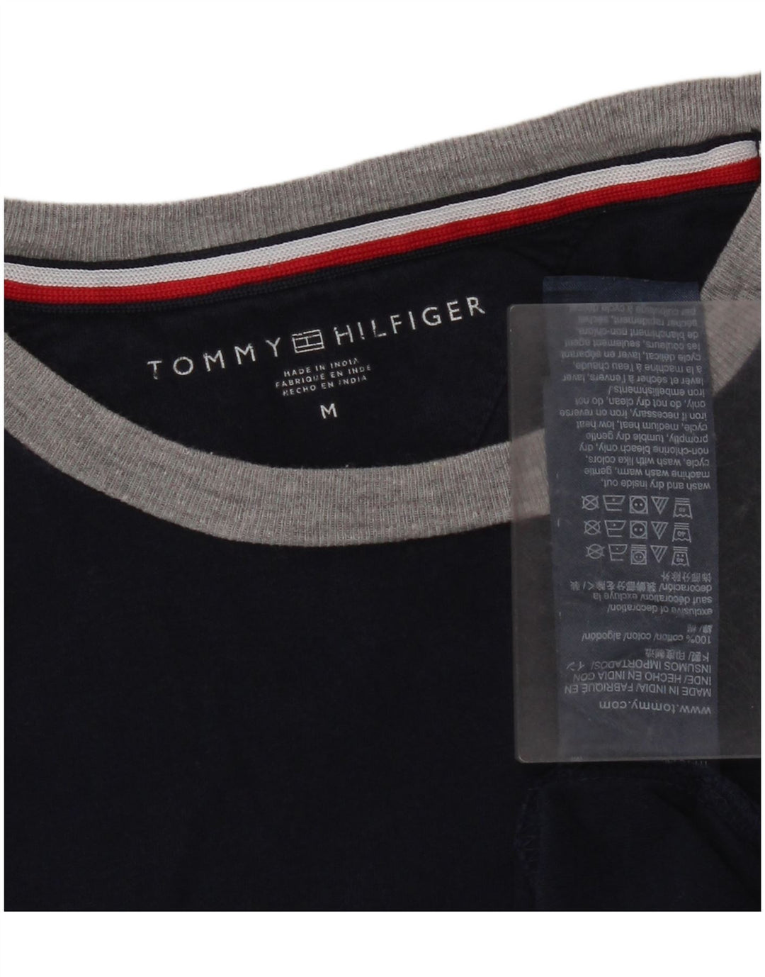 Ανδρικό γραφικό T-Shirt Tommy Hilfiger Τοπ μεσαίου μπλε βαμβακερό