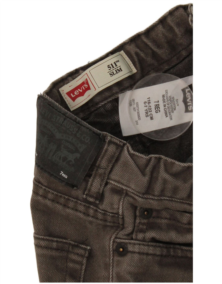 Levi's Boys 511 Slim Jeans 6-7 ετών W20 L20 Πράσινο βαμβακερό