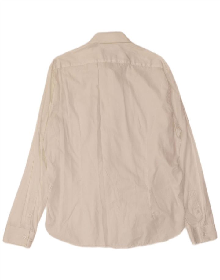 Ανδρικό πουκάμισο Dkny Slim Fit Μεσαίο λευκό βαμβακερό