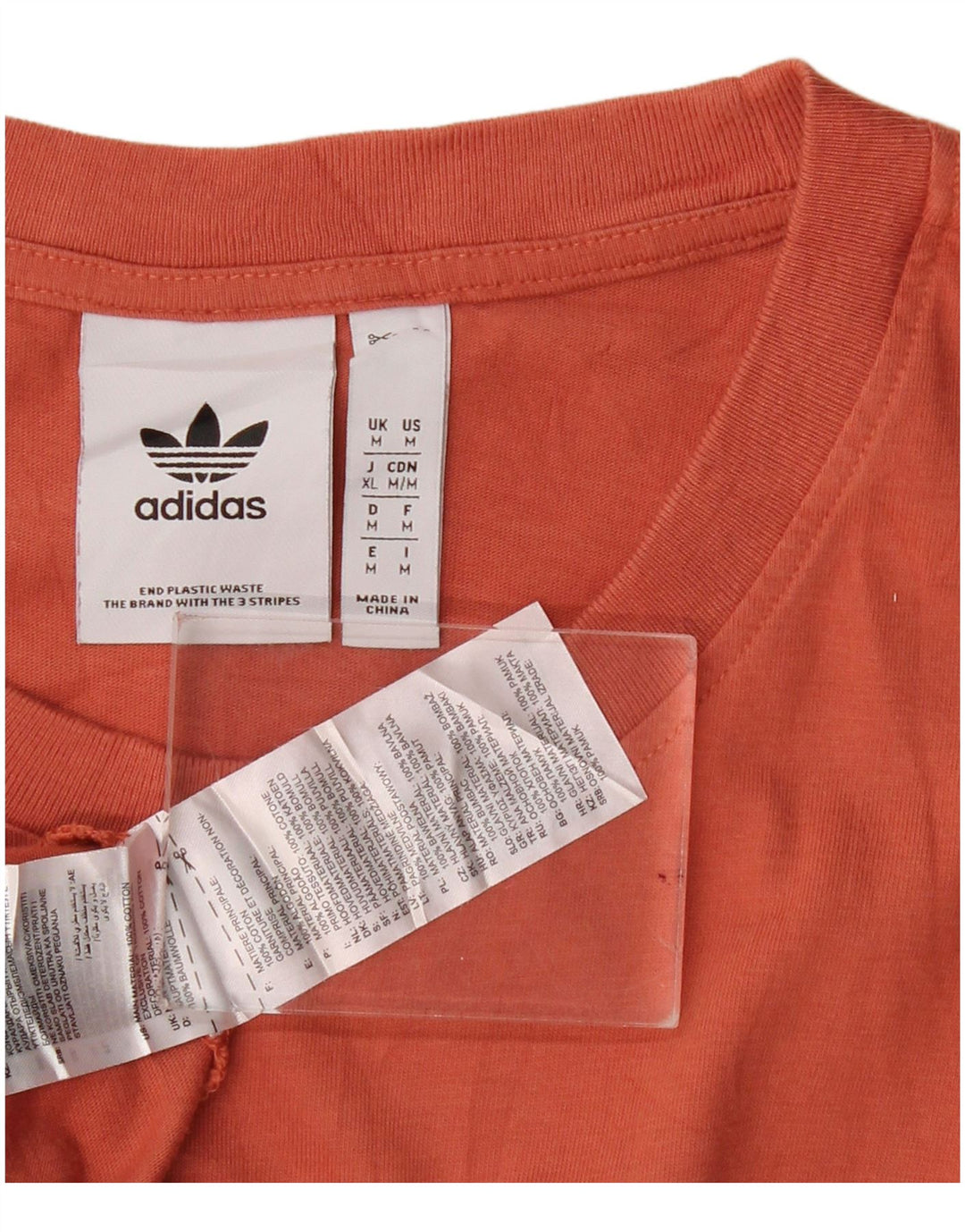 Ανδρικό γραφικό T-Shirt Adidas Top από μεσαίο πορτοκαλί βαμβακερό