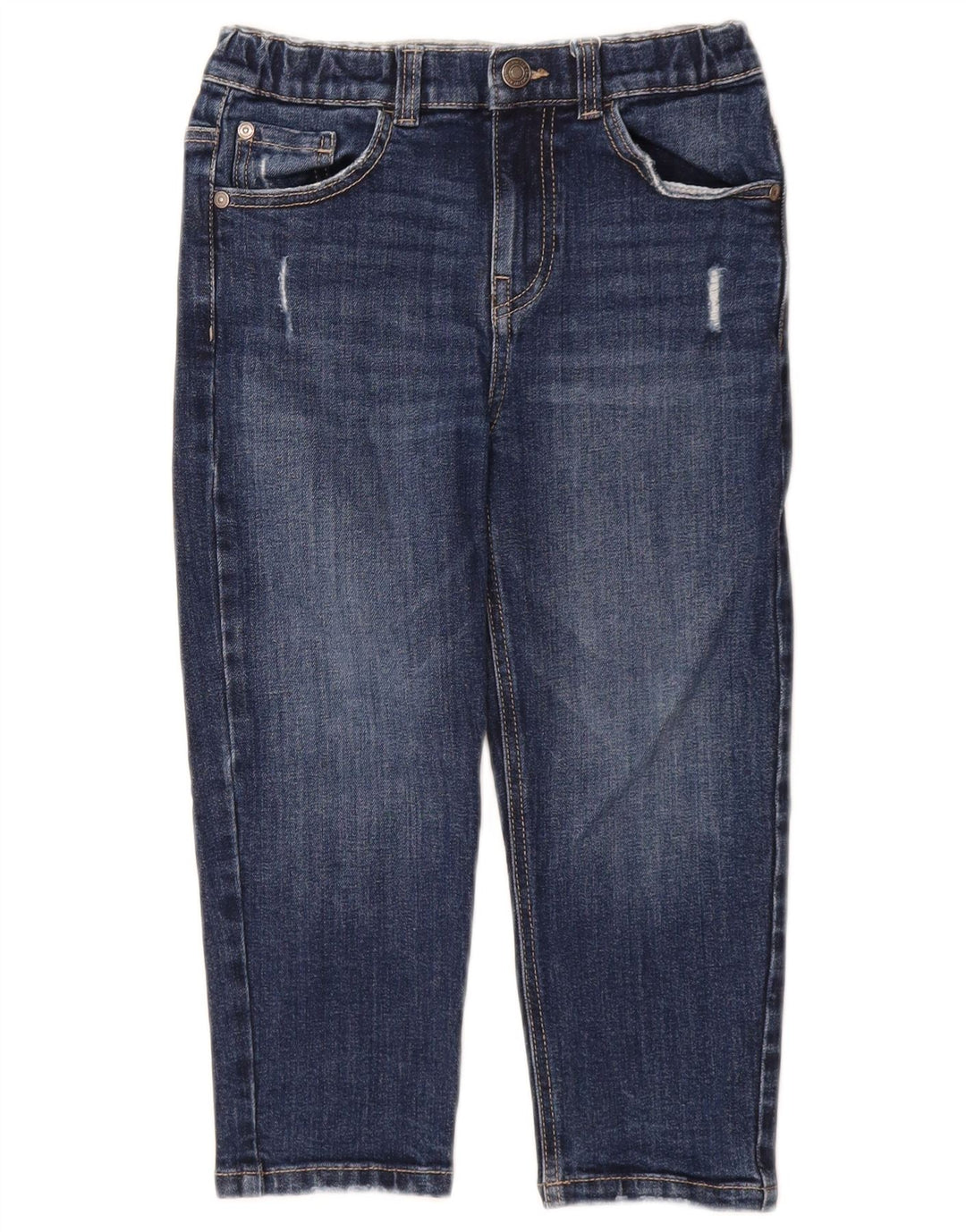 BENETTON Boys Justin Straight Jeans 6-7 ετών W22 L17 Blue Cotton