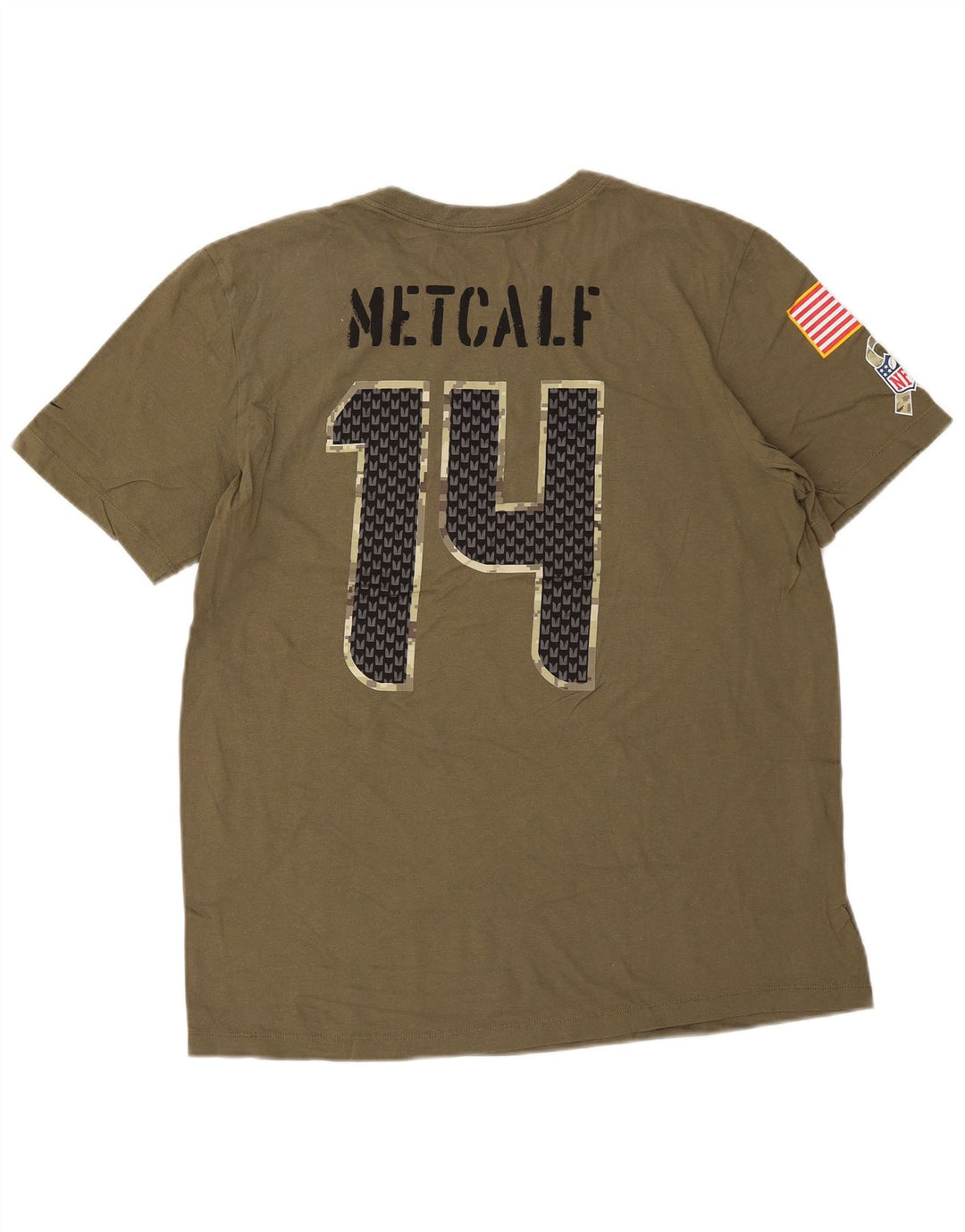 Ανδρικό γραφικό μπλουζάκι Nike Seattle Seahawks, μεγάλο βαμβακερό χακί