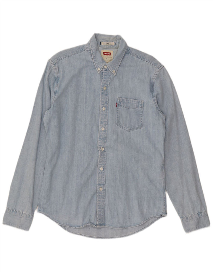Ανδρικό τζιν πουκάμισο LEVI'S Slim Fit Μεσαίο μπλε βαμβακερό