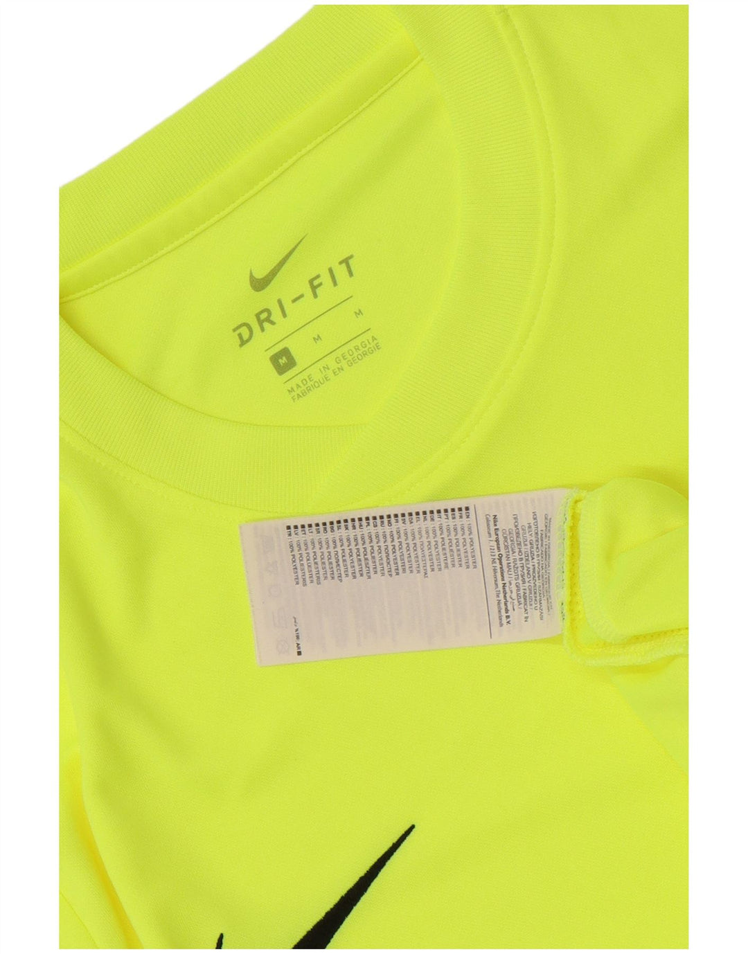 Ανδρικό T-shirt Nike Dri Fit Τοπ μεσαίου κίτρινου πολυεστέρα