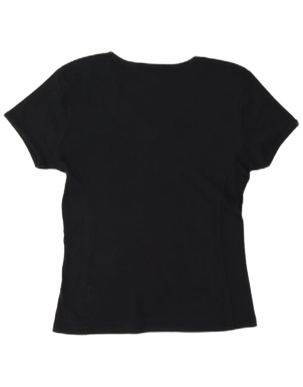 Champion Women Heritage Classics T-shirt Top UK 18 XL Navy Blue Cotton