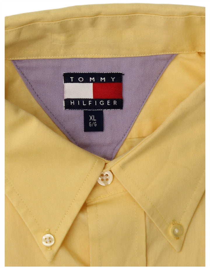 TOMMY HILFIGER Ανδρικό κοντομάνικο πουκάμισο XL κίτρινο