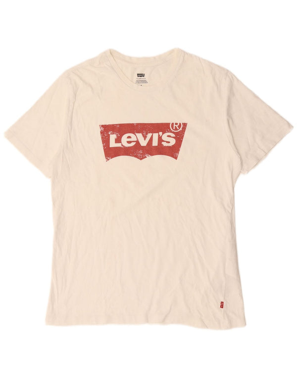 Ανδρικό γραφικό T-Shirt Levi's Top Μεσαίο λευκό βαμβακερό