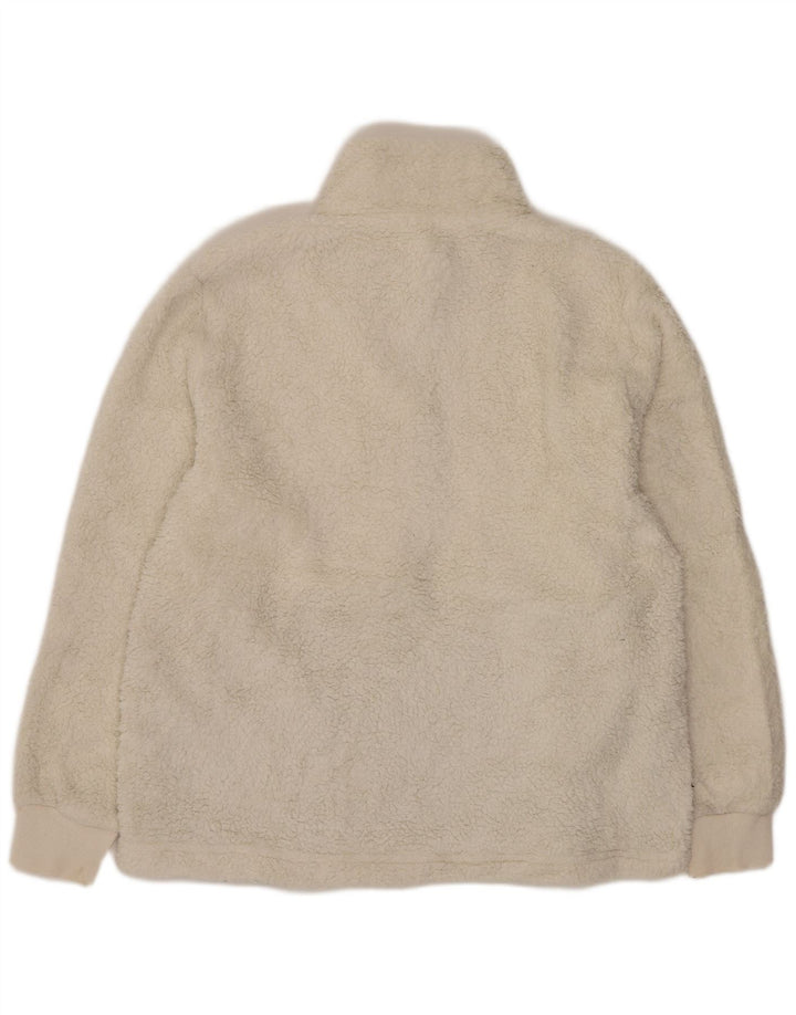 Γυναικείο Calvin Klein Oversized Fleece Jumper UK 14 Medium White Colourblock