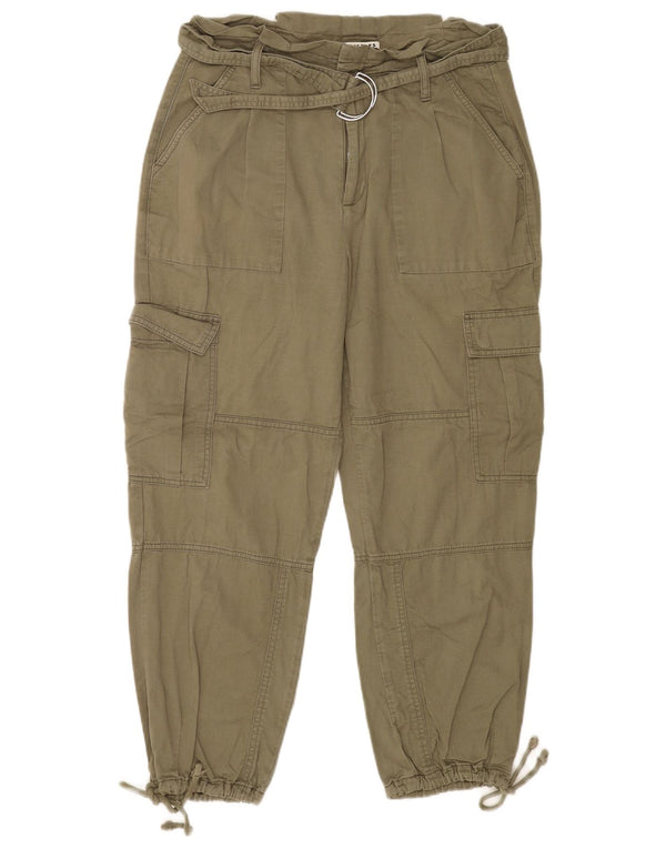 Whistles Womens Joggers Cargo Παντελόνι UK 12 Medium W30 L25 Khaki Cotton