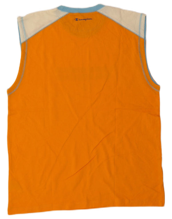 Ανδρικό γραφικό γιλέκο Champion Top 2XL Orange Colourblock Βαμβακερό