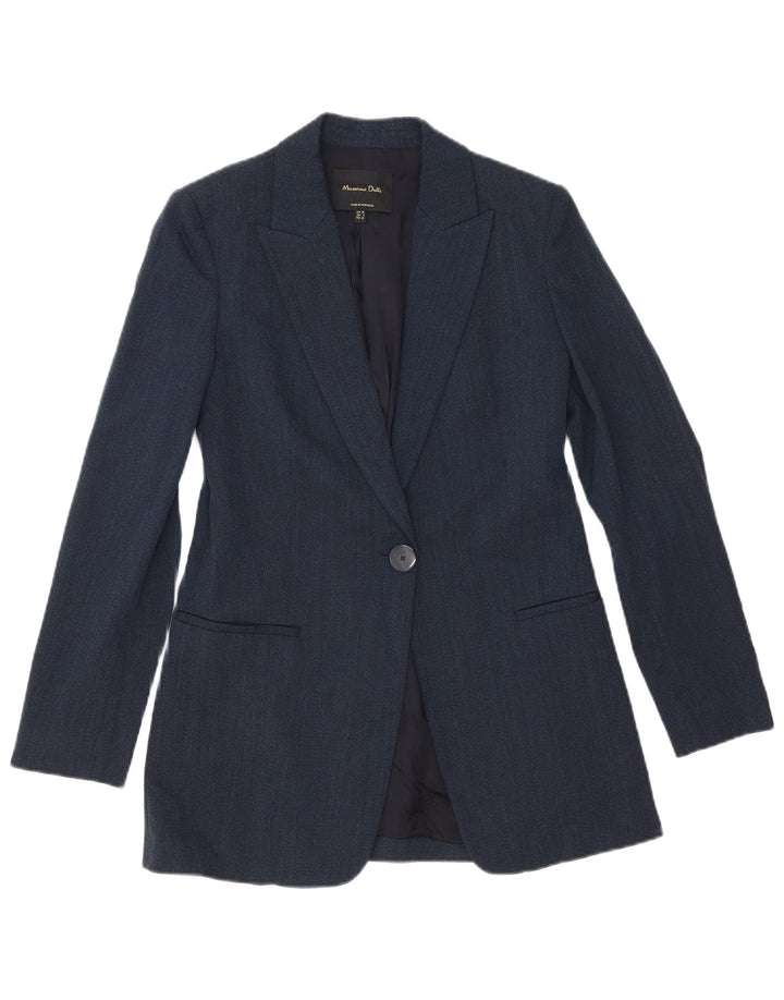 Massimo Dutti Γυναικείο μπουφάν μπλέιζερ EU 36 XS Navy Blue Viscose
