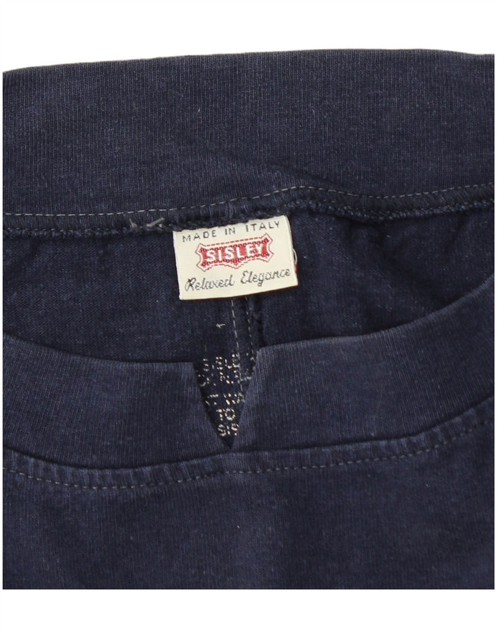 Γυναικείο γραφικό υπερμεγέθη φούτερ Sisley Jumper UK 14 Medium Navy Blue