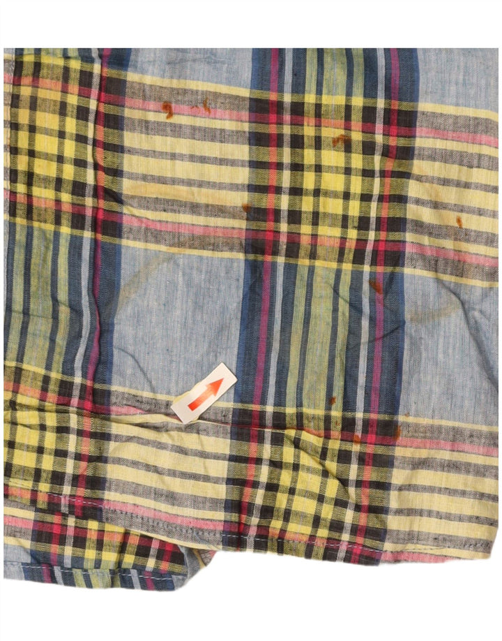 Ανδρικό κοντομάνικο πουκάμισο BASIC, μεσαίο πολύχρωμο βαμβακερό