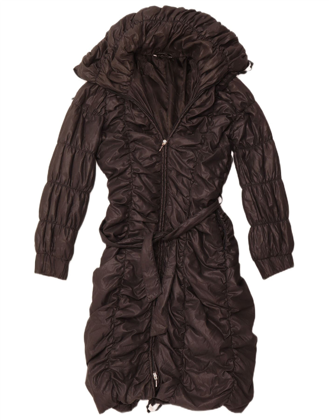 Stefanel Γυναικείο παλτό με επένδυση IT 42 Μεσαίο Μαύρο Πολυεστέρας