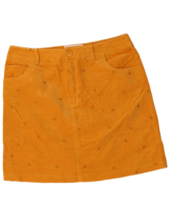 White Stuff Γυναικεία Μίνι φούστα με αφηρημένο σχέδιο UK 10 Small W30 κίτρινο