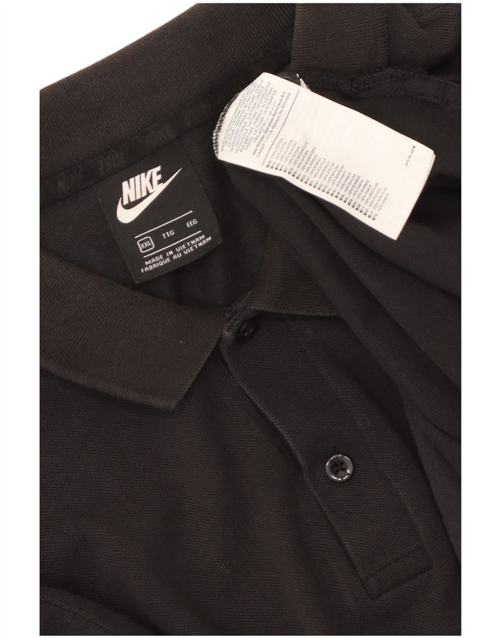 Ανδρικό μπλουζάκι πόλο Nike 2XL μαύρο βαμβακερό