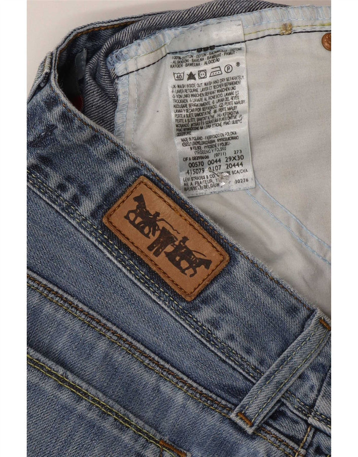 Levi's Womens 570 Straight Jeans W29 L30 Blue Cotton