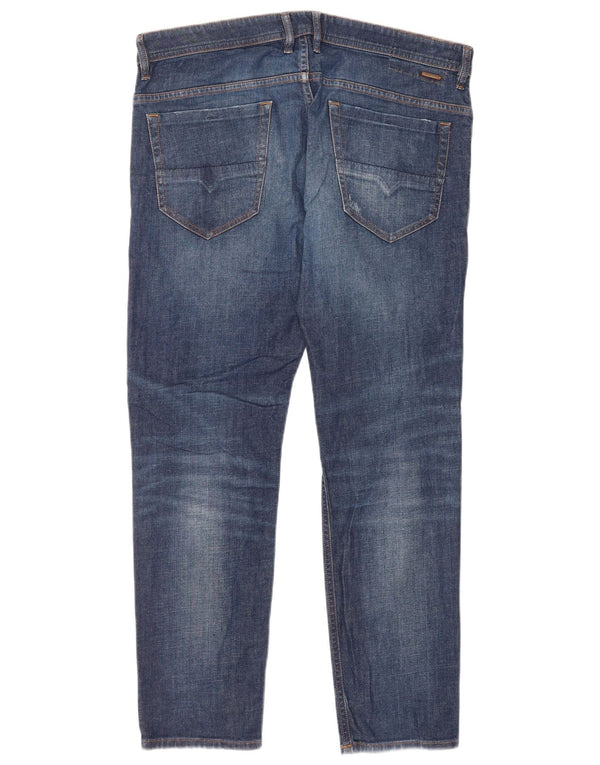 Diesel Mens Thommer Distressed Slim Skinny Jeans W36 L32 Μπλε βαμβακερό