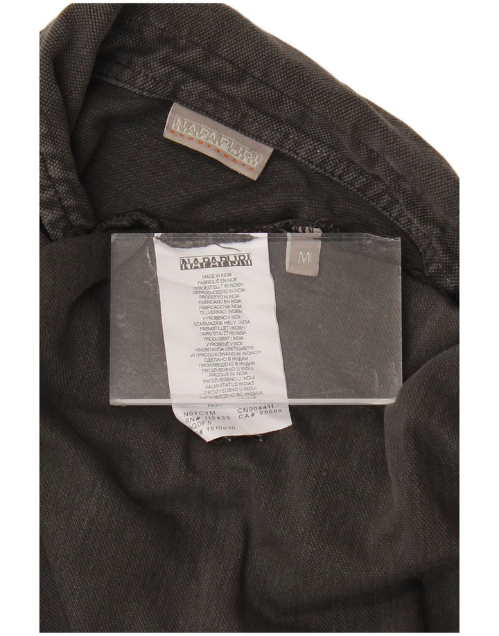 Ανδρικό μακρυμάνικο μπλουζάκι πόλο NAPAPIJRI μεσαίο βαμβακερό γκρι