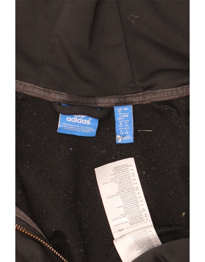 Γυναικείο πουλόβερ με κουκούλα με φερμουάρ Adidas 16 Μαύρο πολυεστέρα