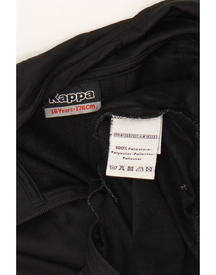 Kappa Boys Graphic αθλητική φόρμα Top Jacket 15-16 Years Black Colourblock