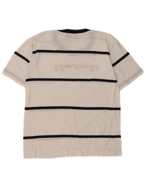 Vintage γυναικείο γραφικό T-shirt Top UK 10 Small White Ride