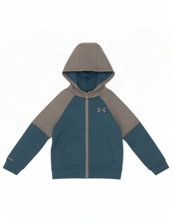 Under Armour Boys Zip Hoodie πουλόβερ 6-7 ετών XS Blue Colourblock