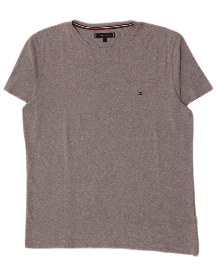 Ανδρικό T-Shirt Tommy Hilfiger Top μεγάλο γκρι βαμβακερό