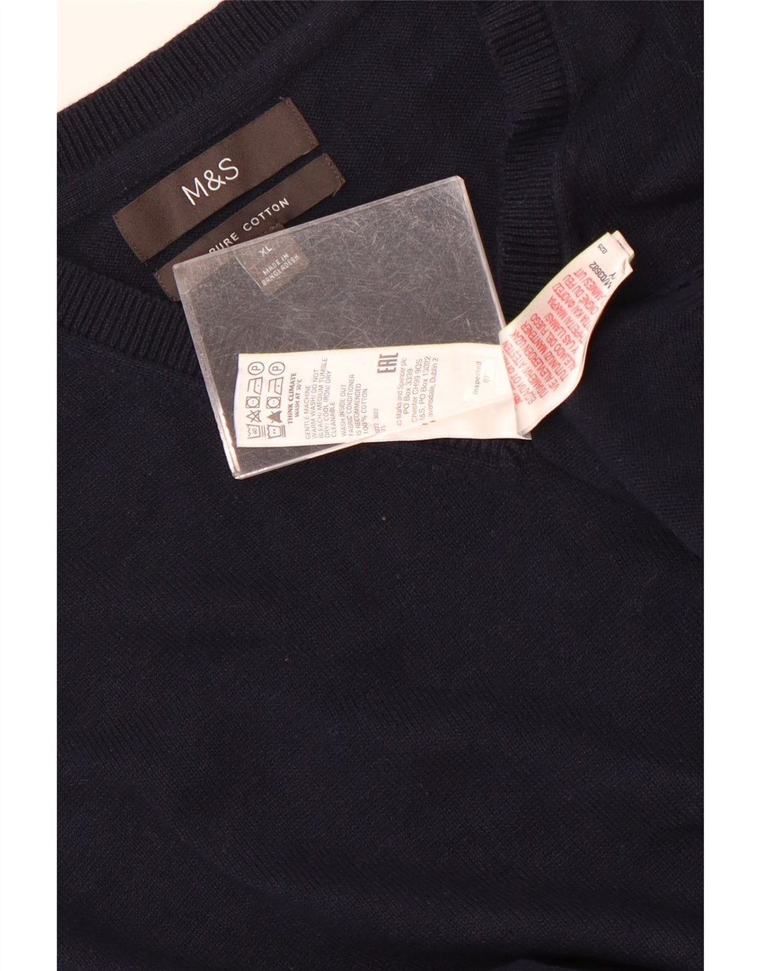 Marks & Spencer Ανδρικό γιλέκο Tank Top XL Navy Blue Cotton
