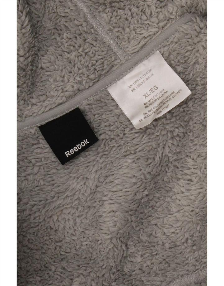 Ανδρικό μπουφάν Reebok με κουκούλα Fleece UK 42 XL Γκρι Πολυεστέρας